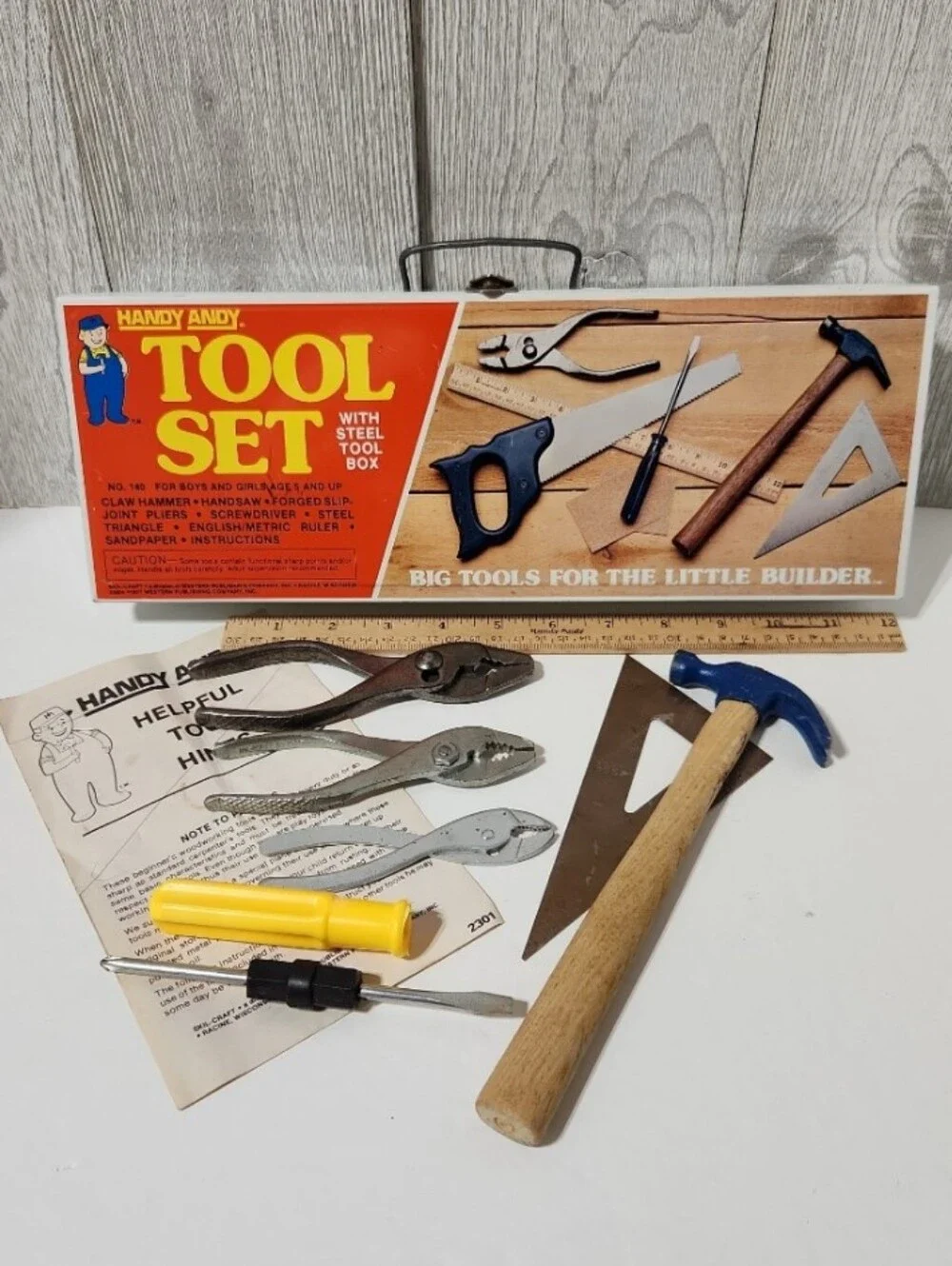 1977 Handy Andy Tool Set with Steel Tool Box Skil-Craft